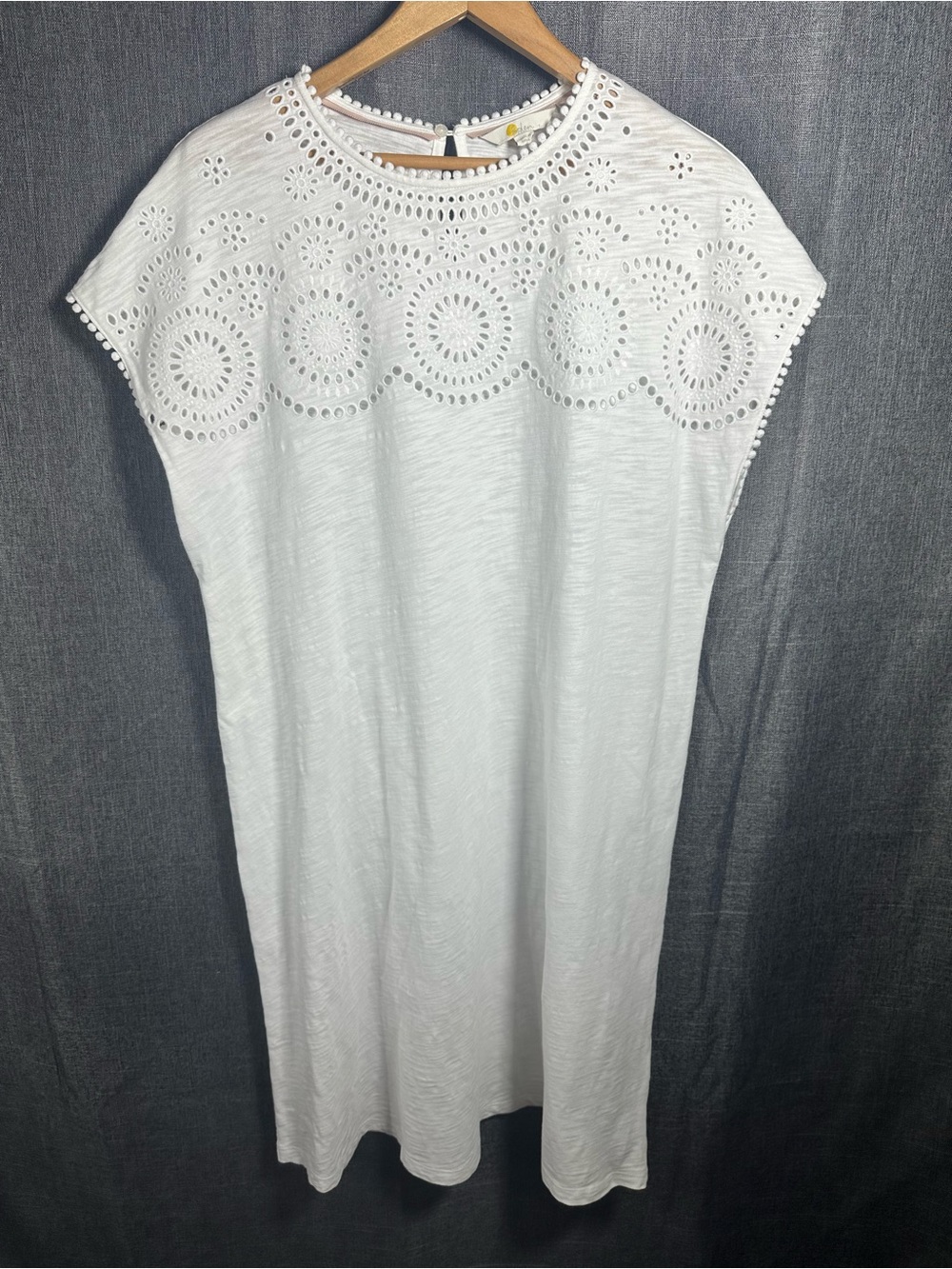 Boden Cutwork Jersey T-Shirt Dress
